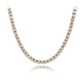 Diamond Tennis Necklace - Yellow Gold